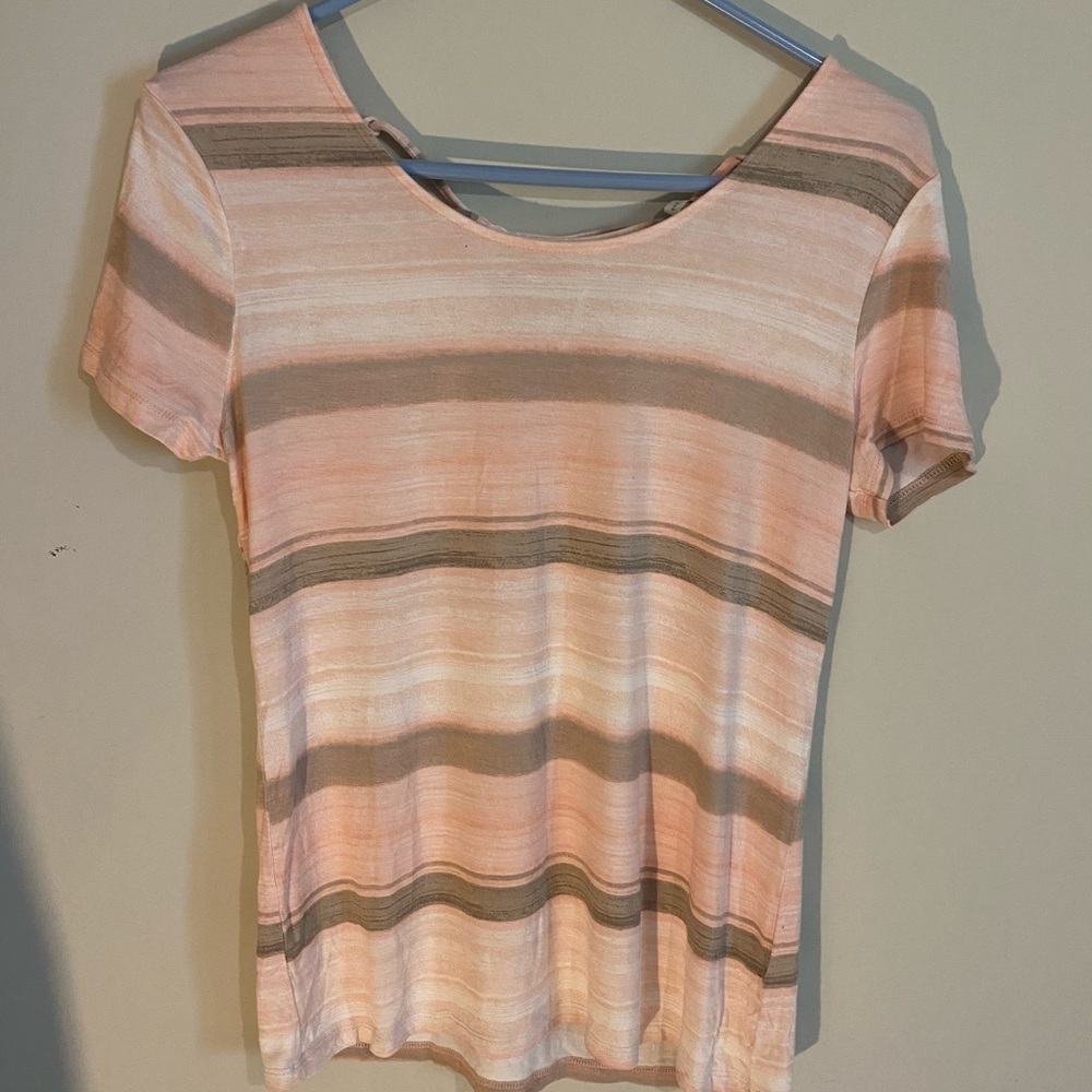 Striped criss-cross blouse